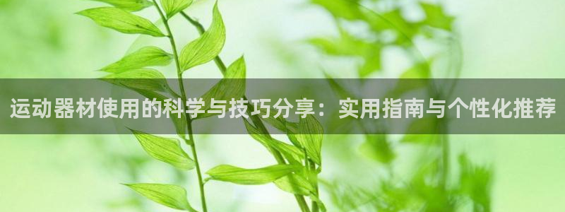 征途国际集团E.ON:运动器材使用的科学与技巧分享:实用指南